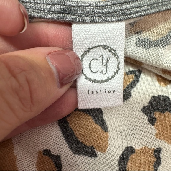 NWT CY fashion boutique Maxi Dress leopard print color block business casual - Picture 7 of 12